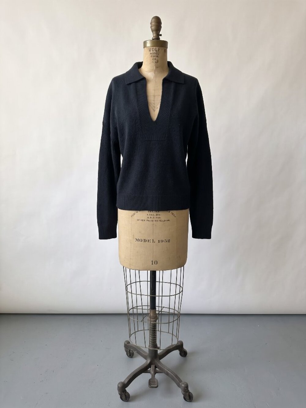 NAADAM Thick Cashmere Open Neck Polo Sweater M